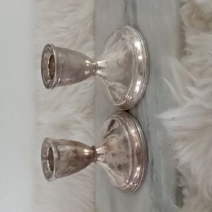 2 Dunchin Creation Weighted Sterling Silver Candle Holders